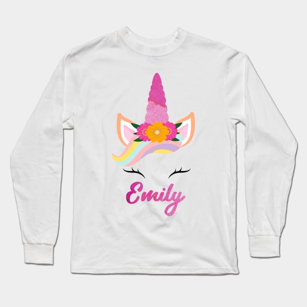 Name emily unicorn Long Sleeve T-Shirt by Gaming champion